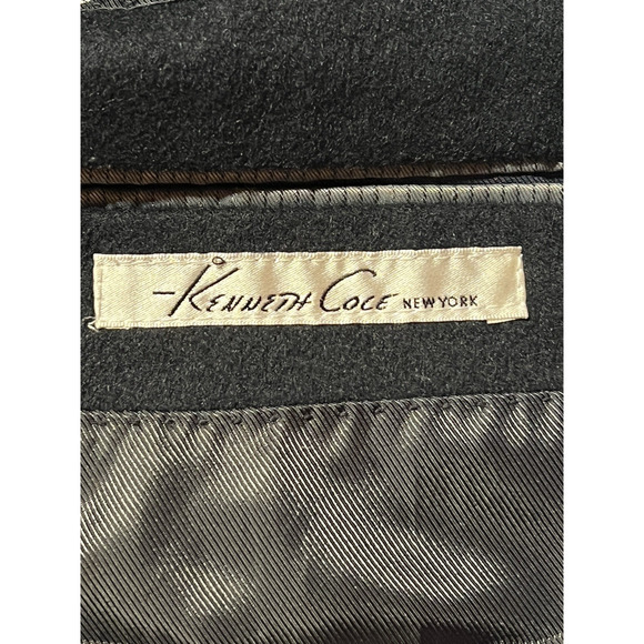 Kenneth Cole Mens 44L Dark Navy Blue Walking Topcoat Overcoat - Picture 14 of 15